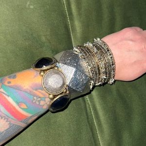 3 multi metal bracelets